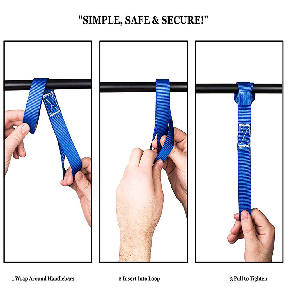 6x Soft Loop Tie Down Straps For Securing ATV UTV Motorcycles 4500 Lbs Breaking