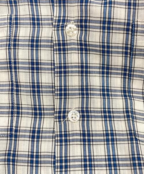 J.C.PENNY Check shirt White× Blue
