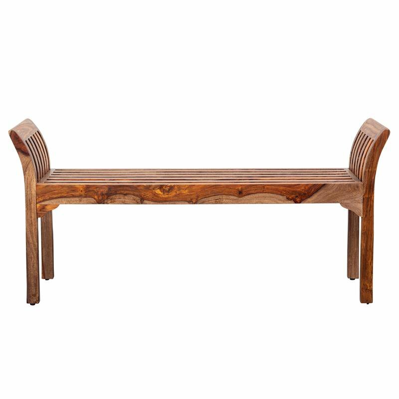 Solid Sheesham Wood Bench - Harvest