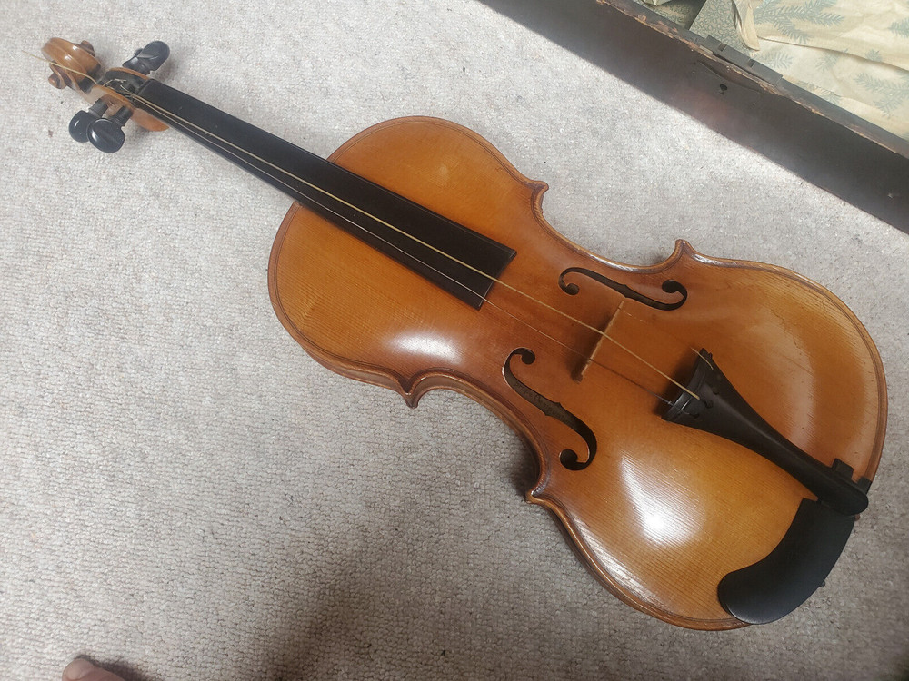 Beautiful old 4/4 Violin violon "Stainer", deeply flamed BACK