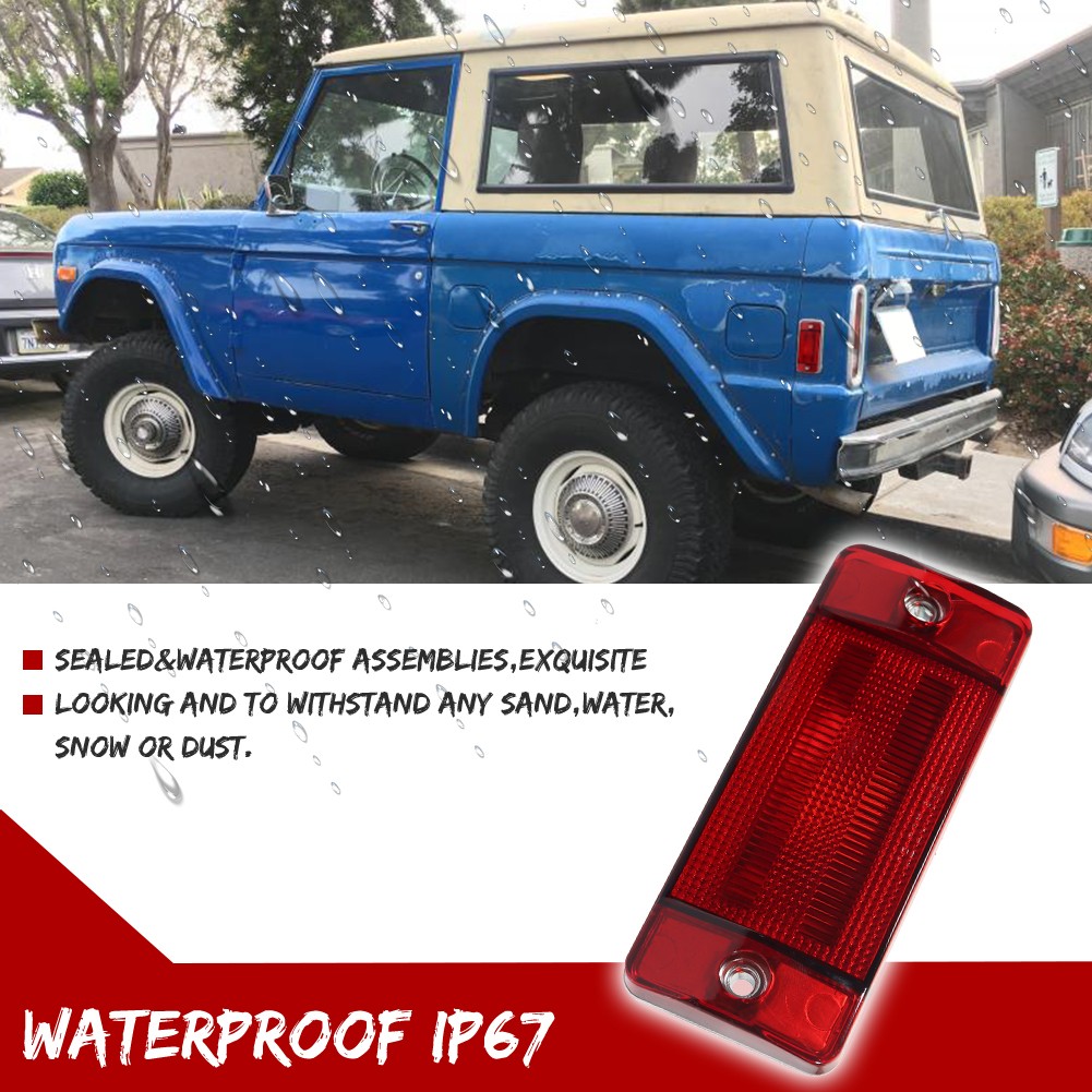 NEW 1970-1977 EARLY FORD BRONCO MARKER, PARKING, AND TAILLIGHT LENS SET.