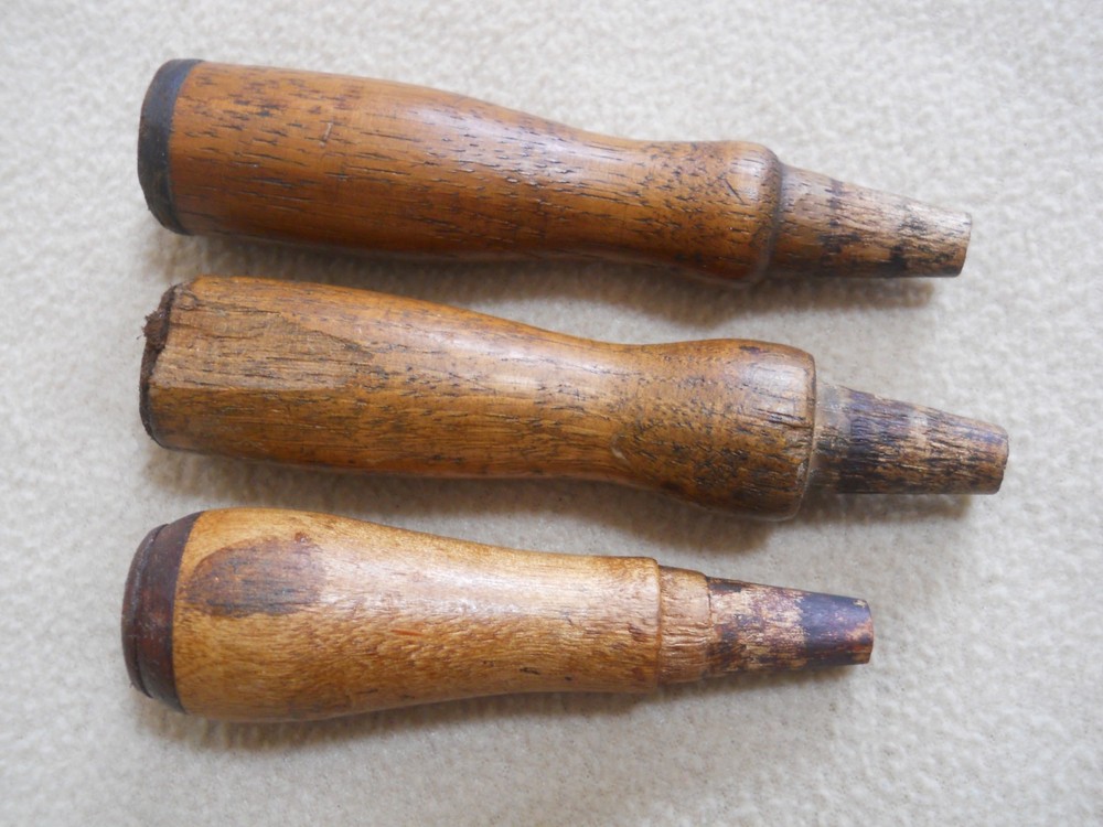 Vintage Leather Capped Socket Wood Chisel Handles