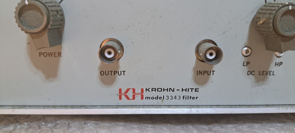 Krohn-Hite model 3343 Dual Channel, Solid State Variable Electronic Filter