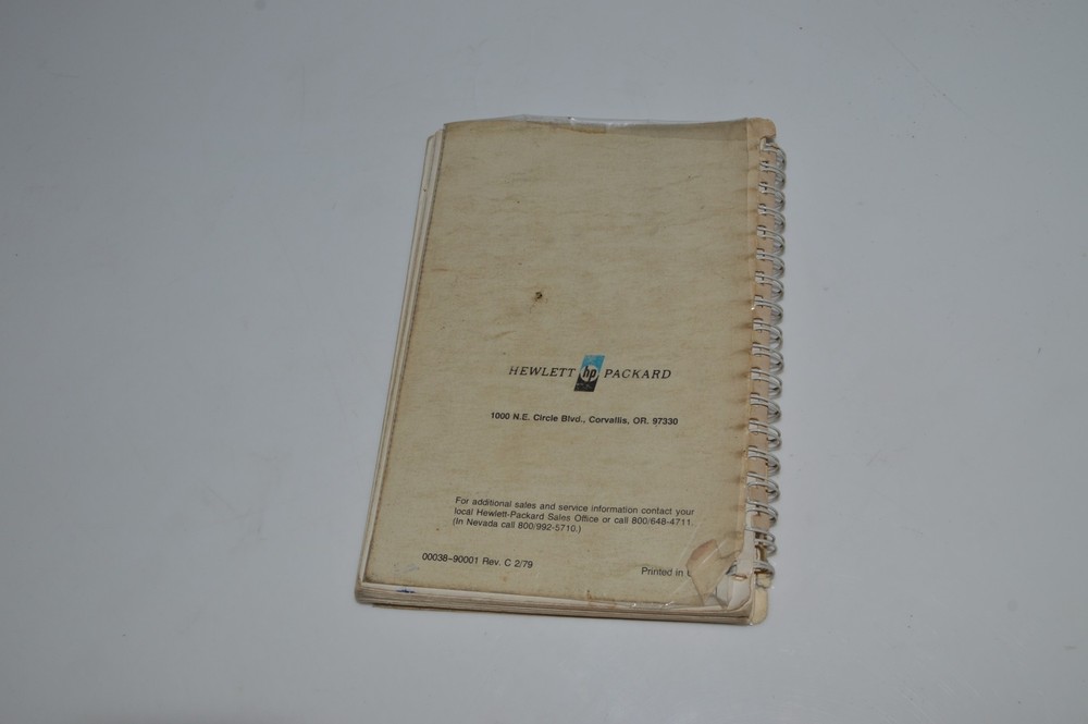 *CF* Hewlett-Packard HP-38E Owner's Handbook & Programming Guide (STG95)