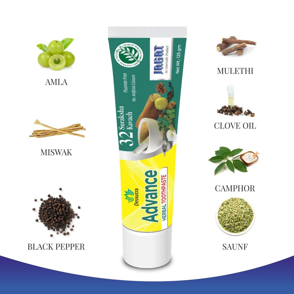 Jagat Devsutra Advanced Toothpaste | Doctor Recommended Ayurvedic, Organic H...