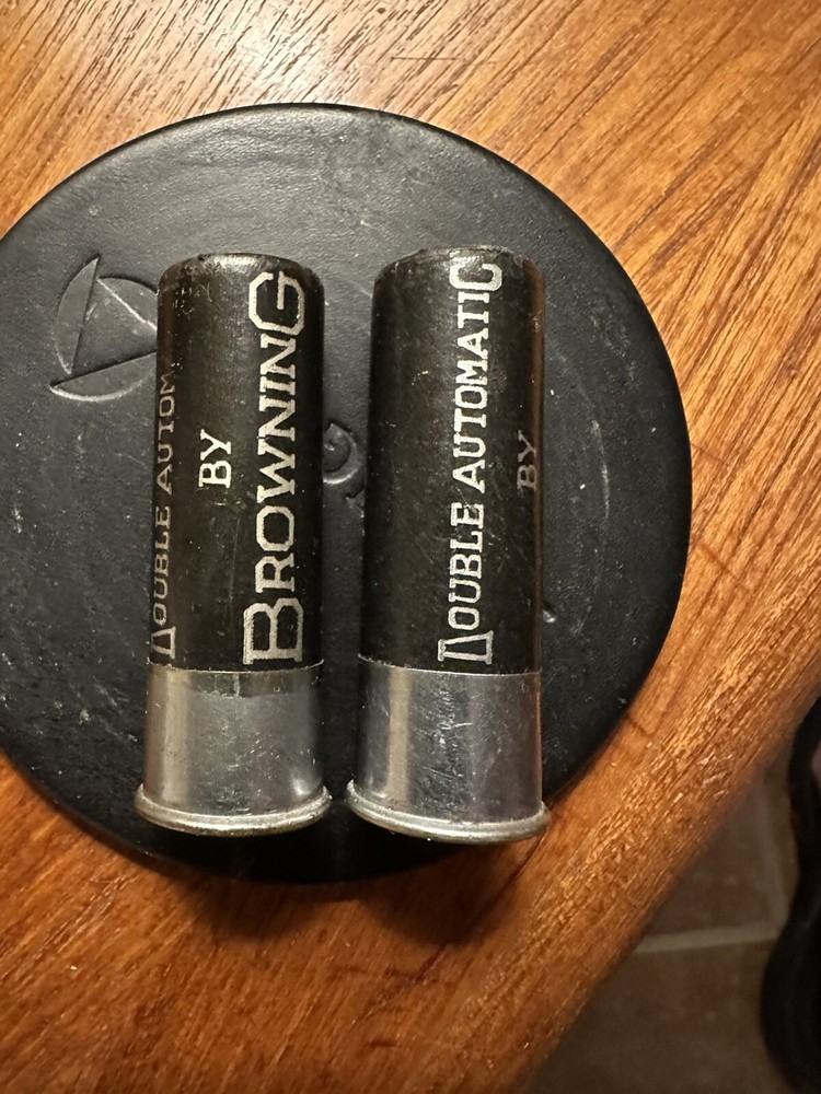 Rare Browning Automatic Shotgun Shells For Tolex Case. Two shells Included