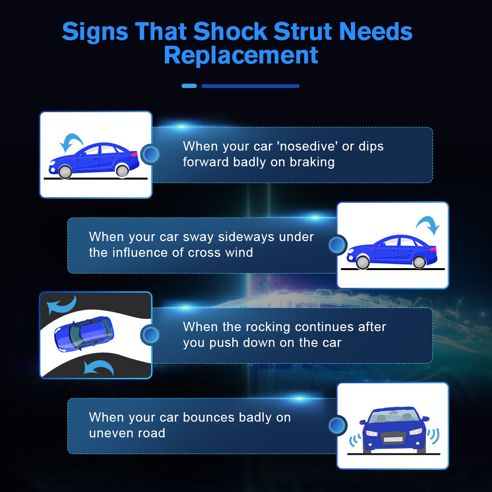 Front Complete Strut Assemblies & Rear Shocks for 2011-2015 Dodge Durango
