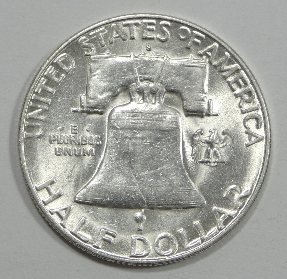 1951-S Franklin Half Dollar Nice ALMOST UNCIRCULATED Silver 50c