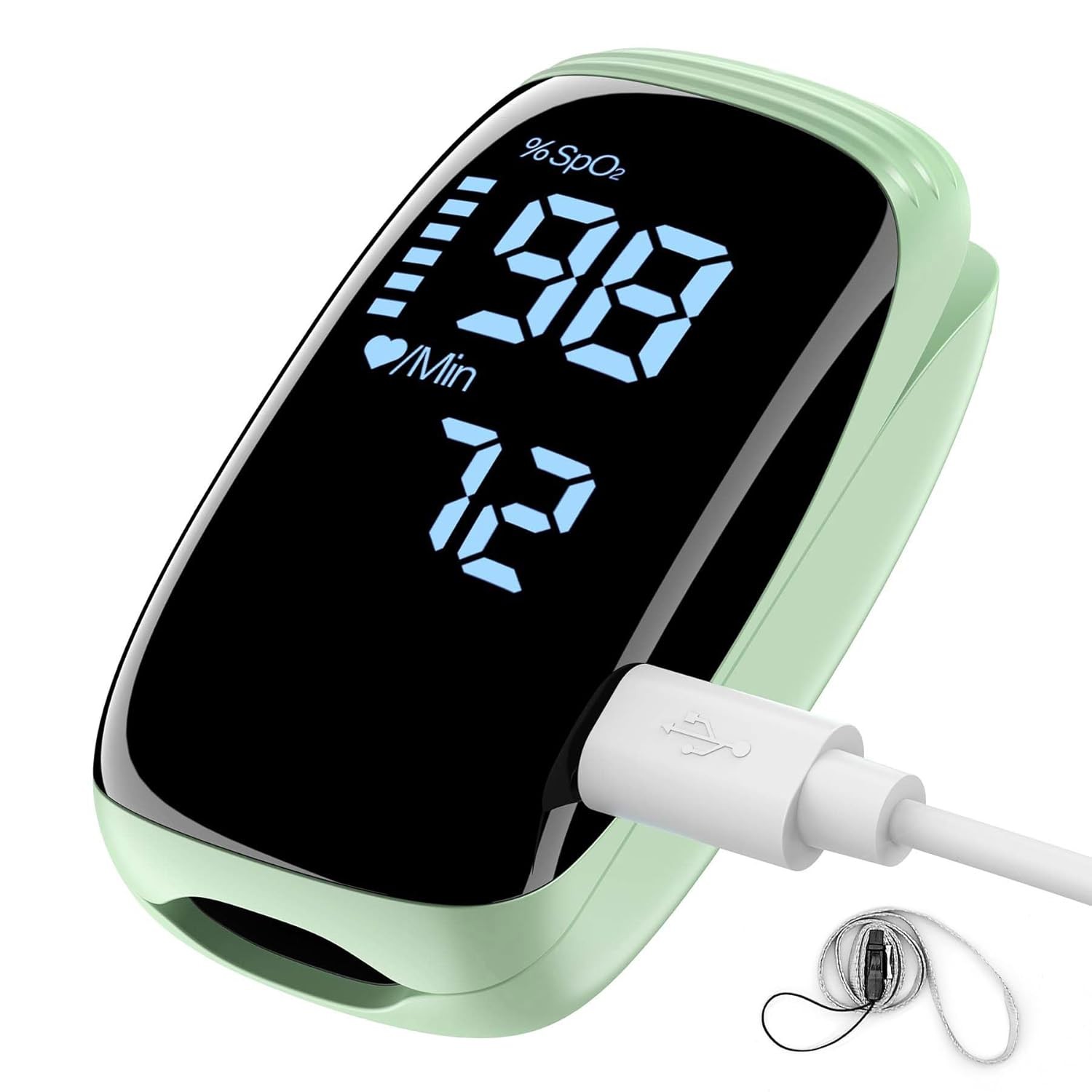 Finger Pulse Oximeter, Fingertip Blood Oxygen Saturation with Pulse Monitor Rech