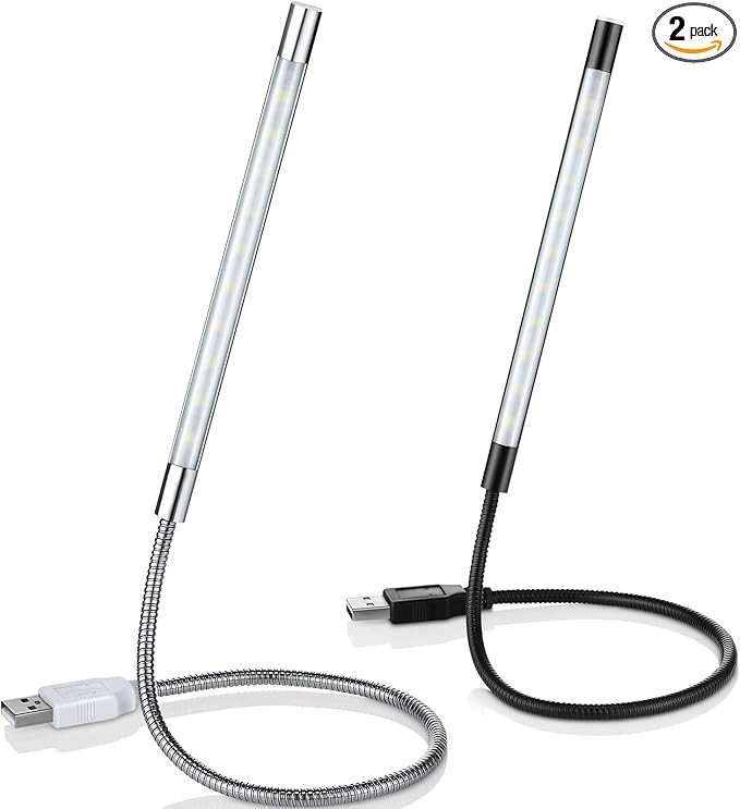 2Pcs Portable USB Touch Switch LED Light for PC Laptop Computer Keyboard Reading