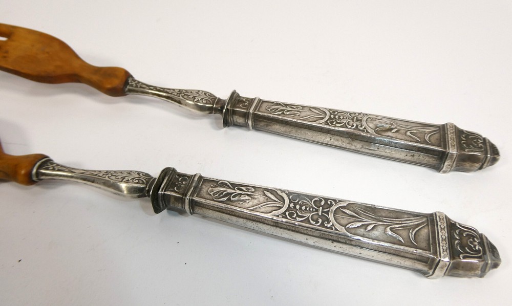 Silver Cutlery Salad Cutlery Circa 1850