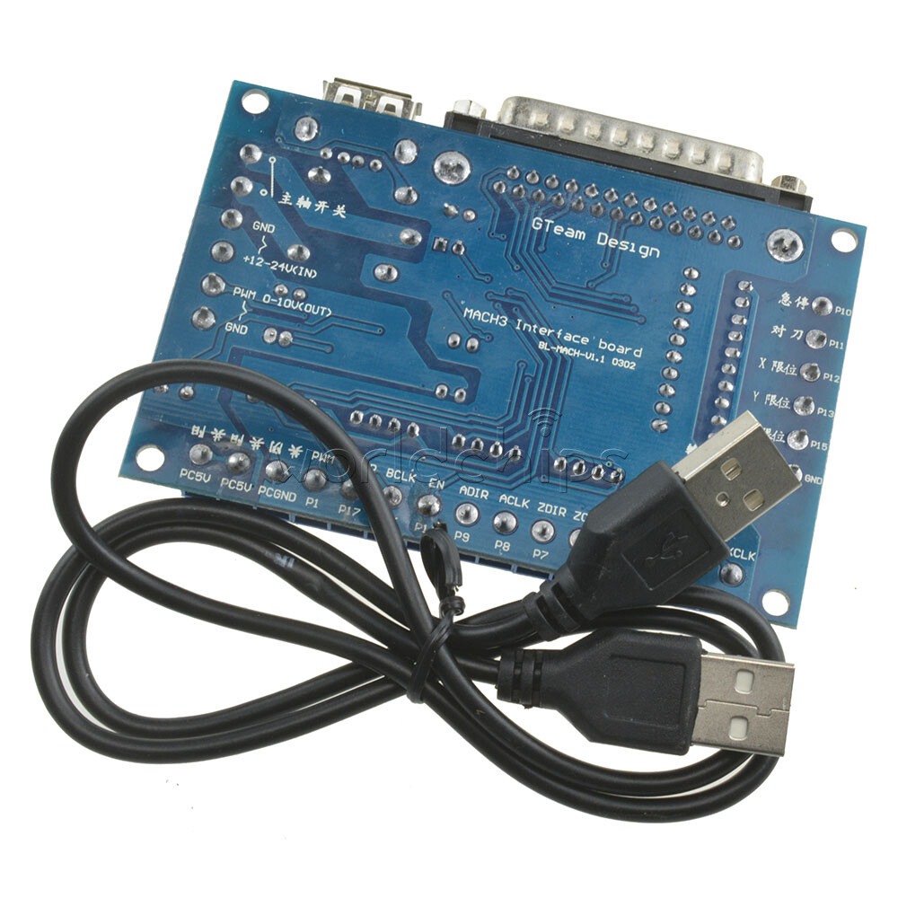 CNC MACH3 5 Axis Interface Breakout Board For Stepper Motor Driver CNC Mill New