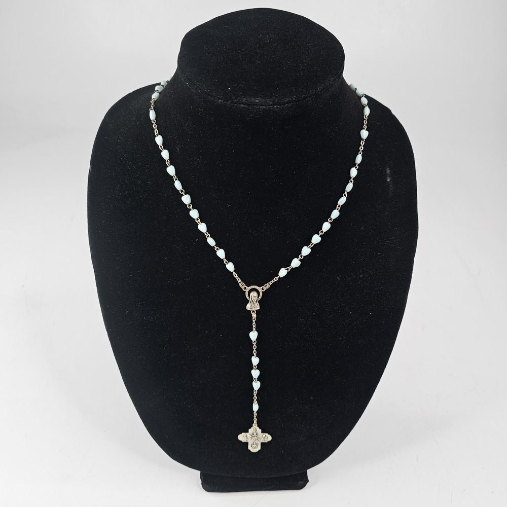 Blue Beaded Rosary Italy