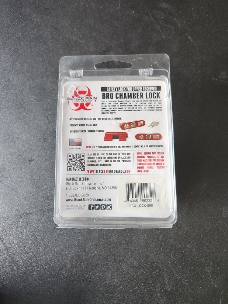 Black Rain Ordnance .308 7.62 Lock, Red, BRO-LOCK Lock