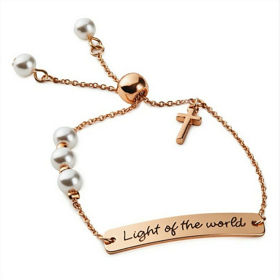 HALLMARK Light of the World Scripture Religious Bracelet