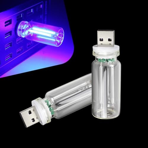 2PCS Car USB Lights, Touch Dimmable Car Interior Ambient Lights, 2 PCS Blue