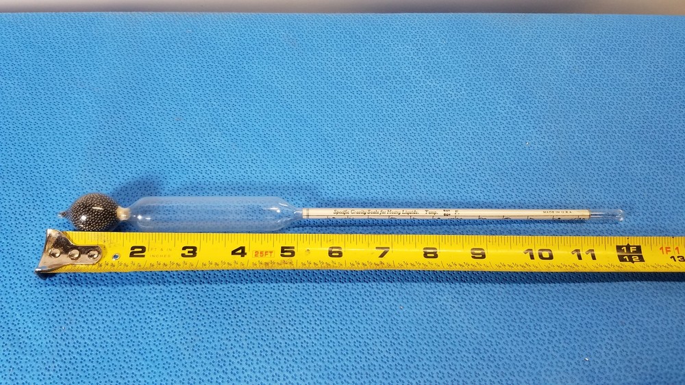 Specific Gravity Hydrometer Scale for Heavy Liquids TEMP 60°/60°F
