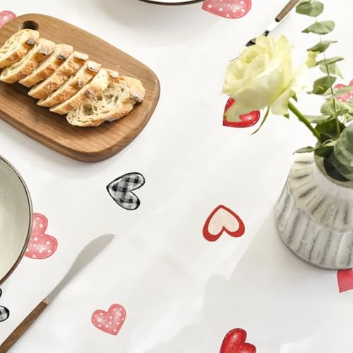 Valentine Tablecloth 60×84 Inch Rectangle, 60" x 84" (Rectangular) Black