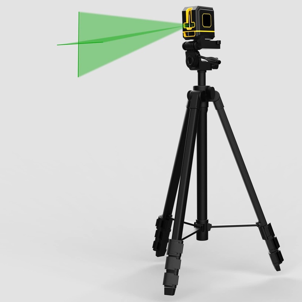 55-Inch Lightweight Aluminum Tripod for Laser Tools – Bubble Level, Quick Rel...