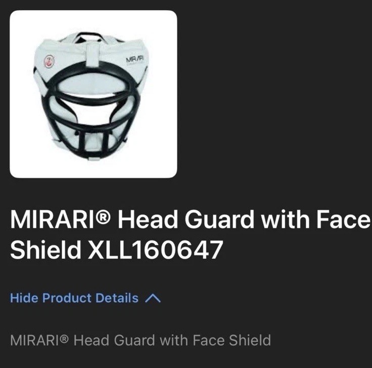 MIRARI® Head Guard with Face Shield - White - XS