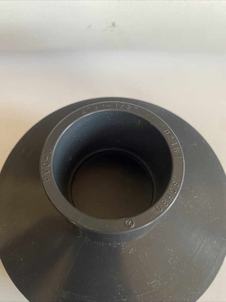 4"x1-1/2" SCH80 UPVC Reducer Pipe Fitting Straight Coupling Connector Grey