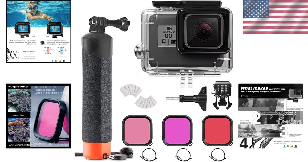 50m Waterproof Case with 3 Diving Filters