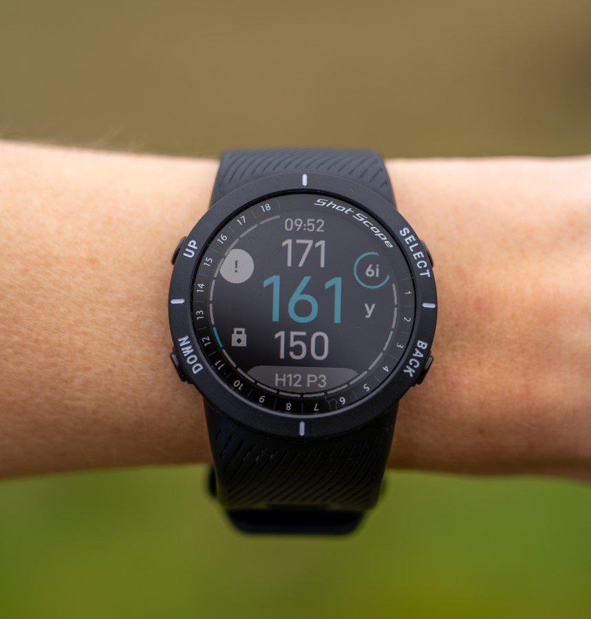 Shot Scope V5 GPS & Performance Tracking Touch Screen Golf Watch, Black