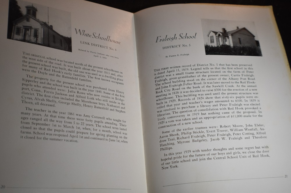 1939 Red Hook School District Dedication Exercises Booklet