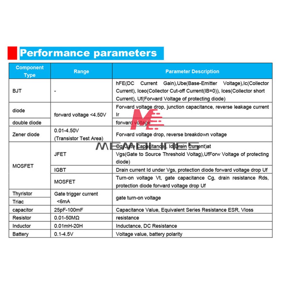 LCR-T10H Multi-function Transistor Tester Large Screen Display Transistor Meter