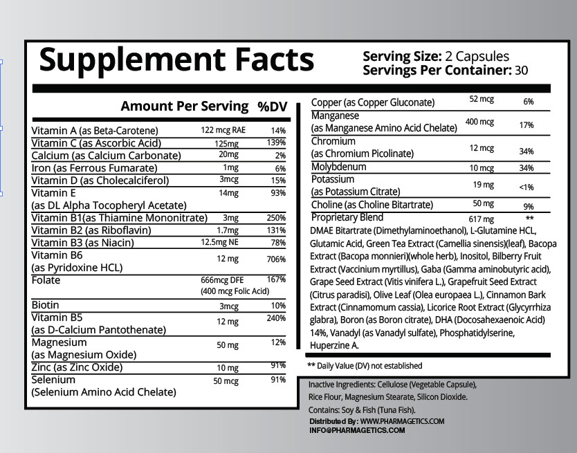 3 Bottles Neuronol Advanced Cognitive Formula 60 Capsules x 3