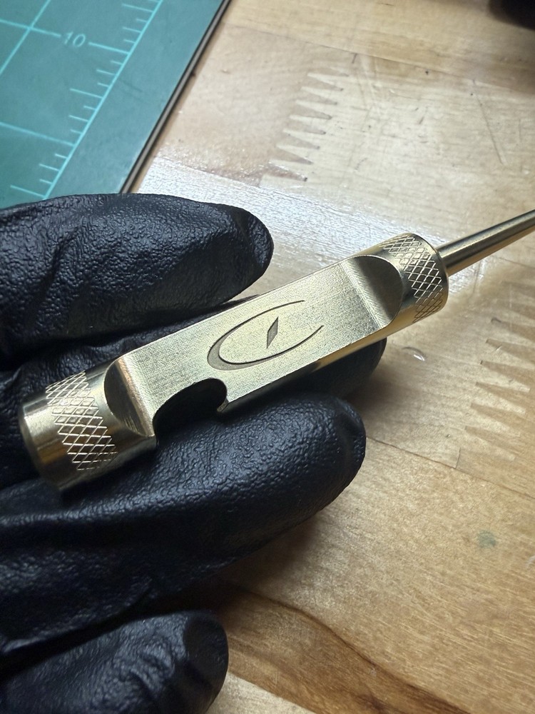 CNC Divot Tool- Solid Brass Bottle Opener! Made in USA! Laser Engraved!