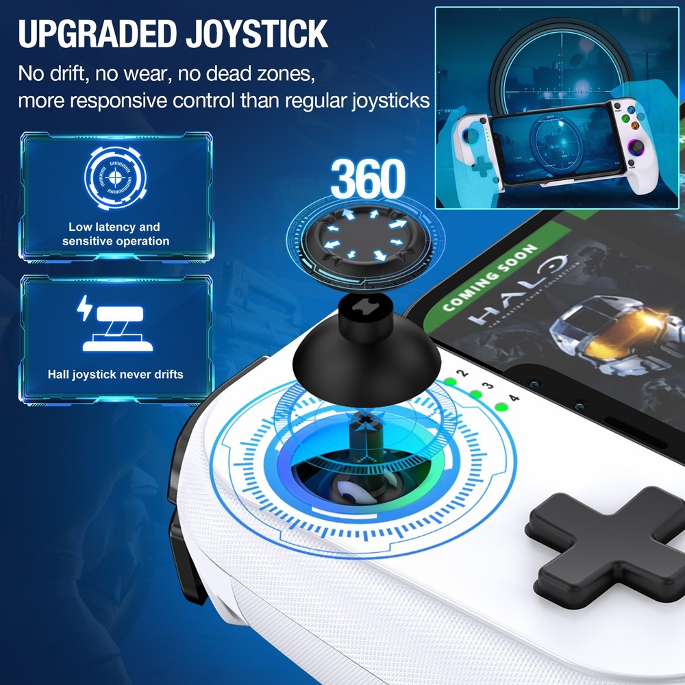 Wireless Mobile Phone Game controller Handheld Gaming Gamepad for iPhone/Android