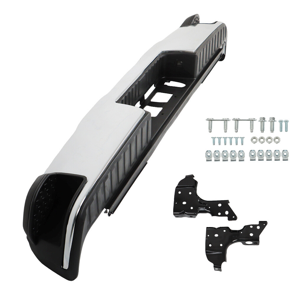 For Chevy Silverado GMC Sierra 1500 2014-2018 Chrome Rear Step Bumper Assembly
