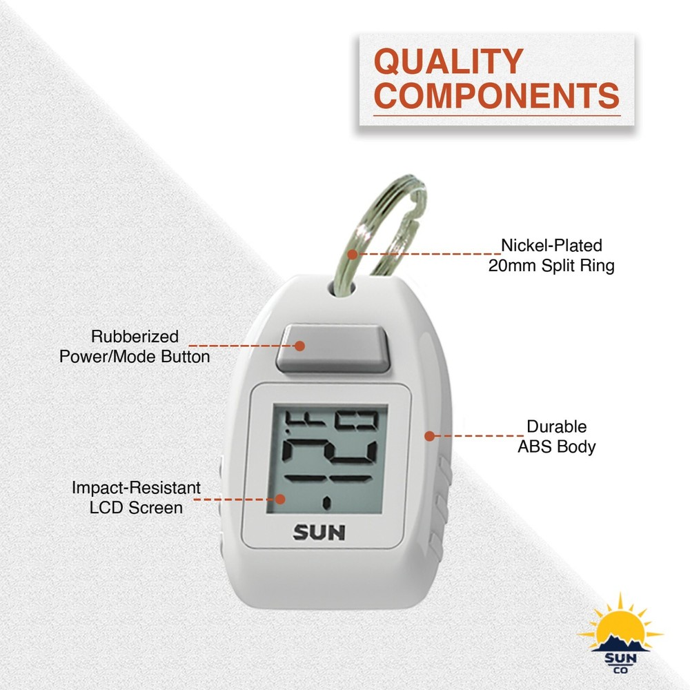 Sun Company Digital Zipogage - Compact Zipperpull Digital Thermometer