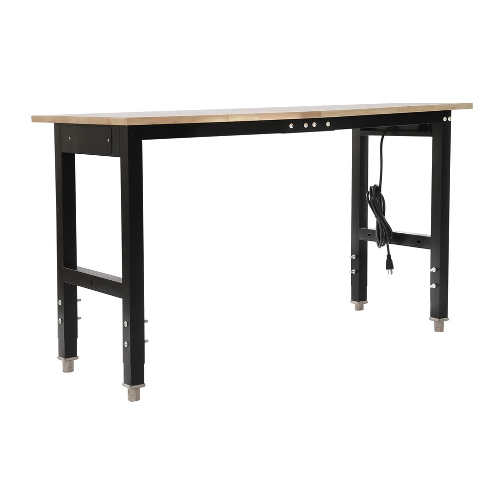 48x20in Adjustable Workbench with Power Outlets Heavy-Duty Work Table 2000lbs