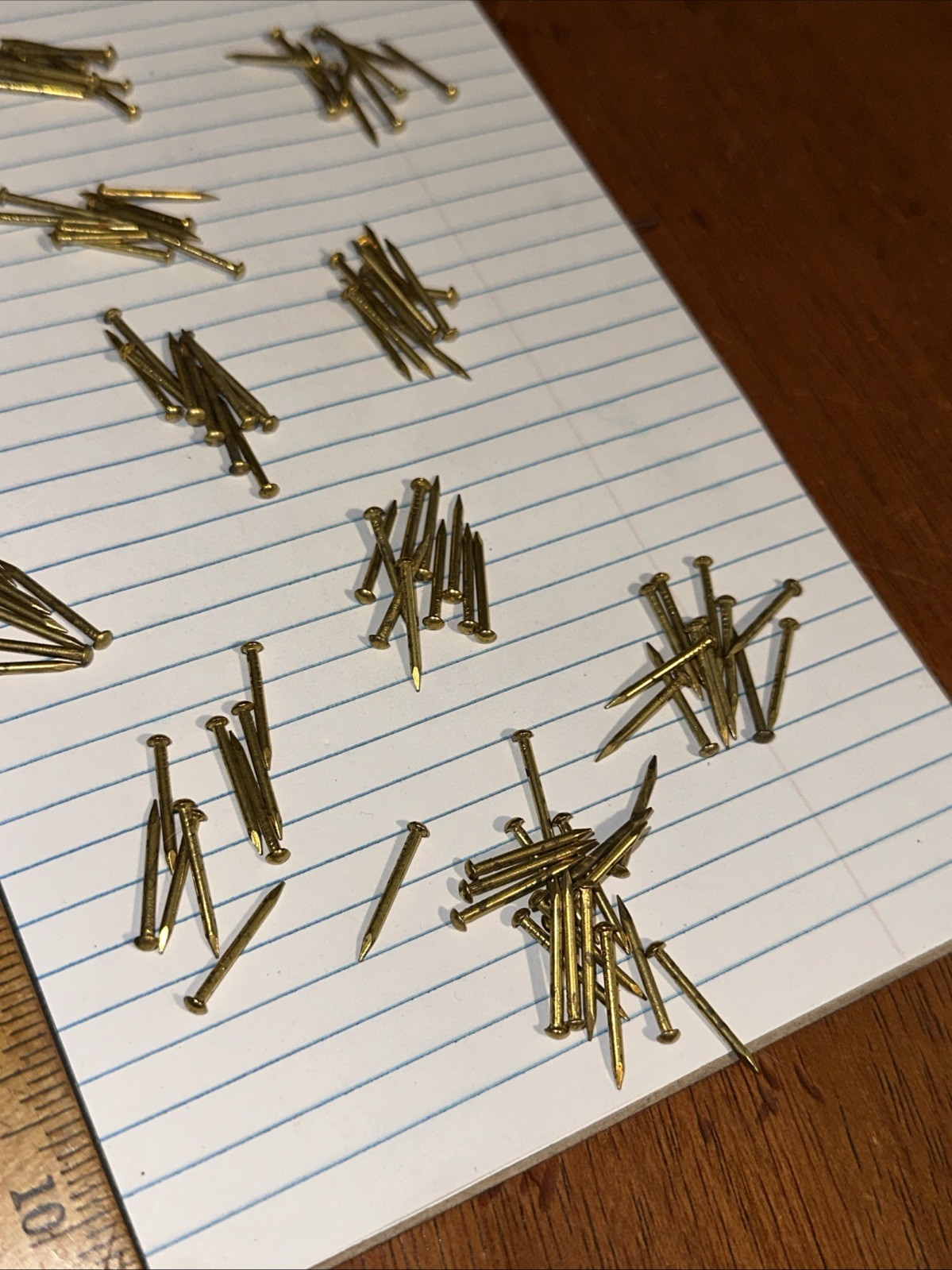 SOLID BRASS FINISH NAILS Vintage 120 Total! Domed Head