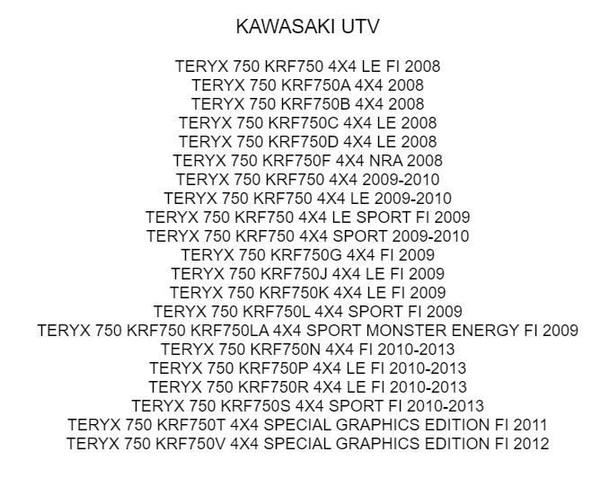 Drive Belt Fits Kawasaki Teryx 750 KRF750 4X4 2008 2009 2010 2011 2012 2013