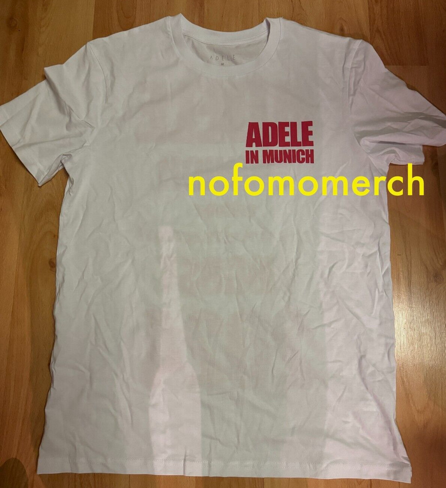 OFFICIAL ADELE IN MUNICH GERMANY AUGUST 2024 WHITE RED T-SHIRT NEW MEDIUM VEGAS