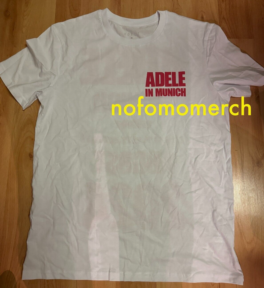 OFFICIAL ADELE IN MUNICH GERMANY AUGUST 2024 WHITE RED T-SHIRT NEW MEDIUM VEGAS