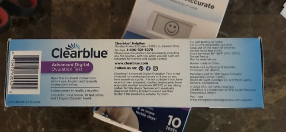 Clearblue Advanced Digital Ovulation Test, 99 % Accurate. 10 Tests. Expires 2/28