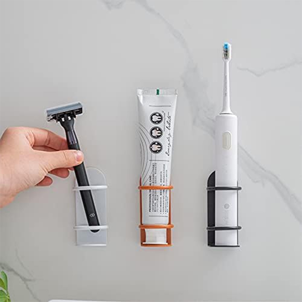 No drilling required Toothbrush Holder Toothpaste Stand Rack Bathroom Kitchen