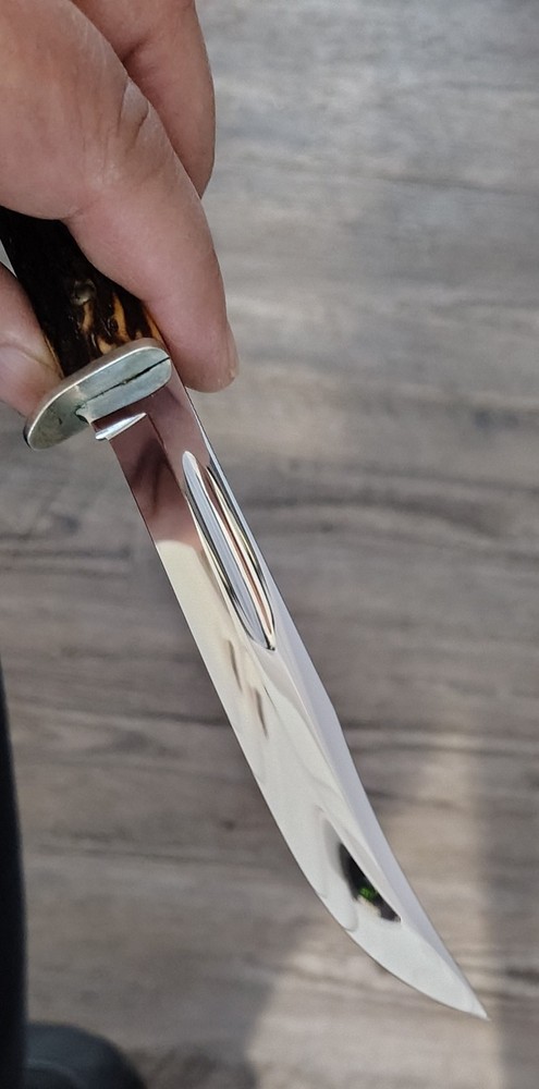 Old Case Stag Handle Fixed Blade Knife, Unused Beautiful Original Condition.