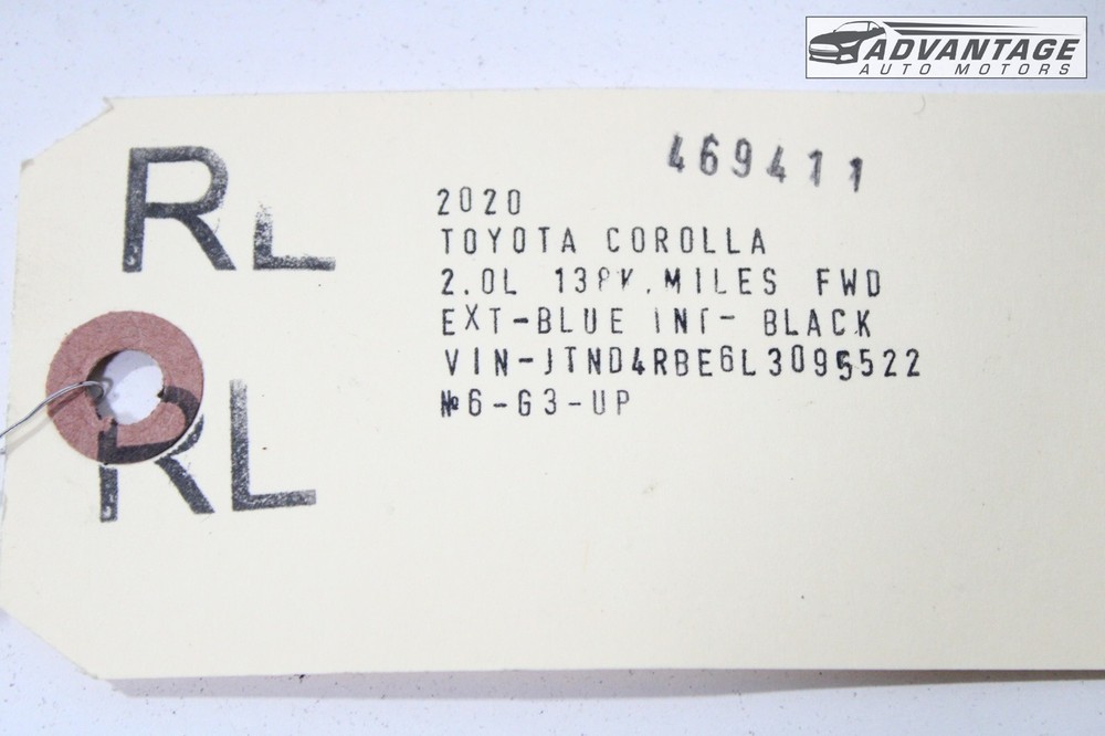 2019-2020 TOYOTA COROLLA HATCHBACK REAR LEFT BLIND SPOT RADAR SENSOR MODULE OEM
