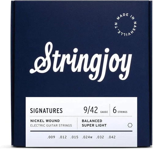 Stringjoy Signatures Nickel Wound Electric Guitar Strings - Super Light 9-42