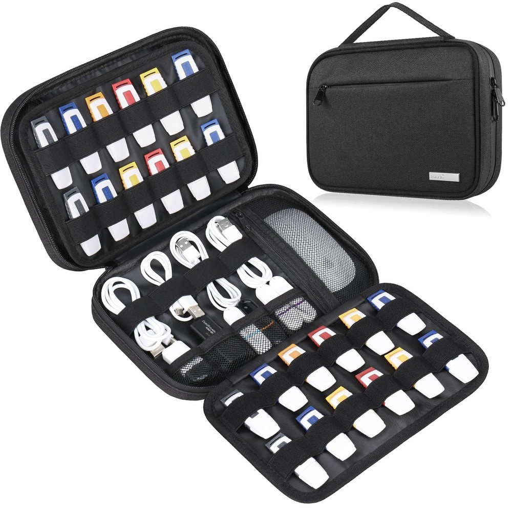 Lacdo USB Flash Drive Case Thumb Drive Holder Case Organizer Portable Electro...