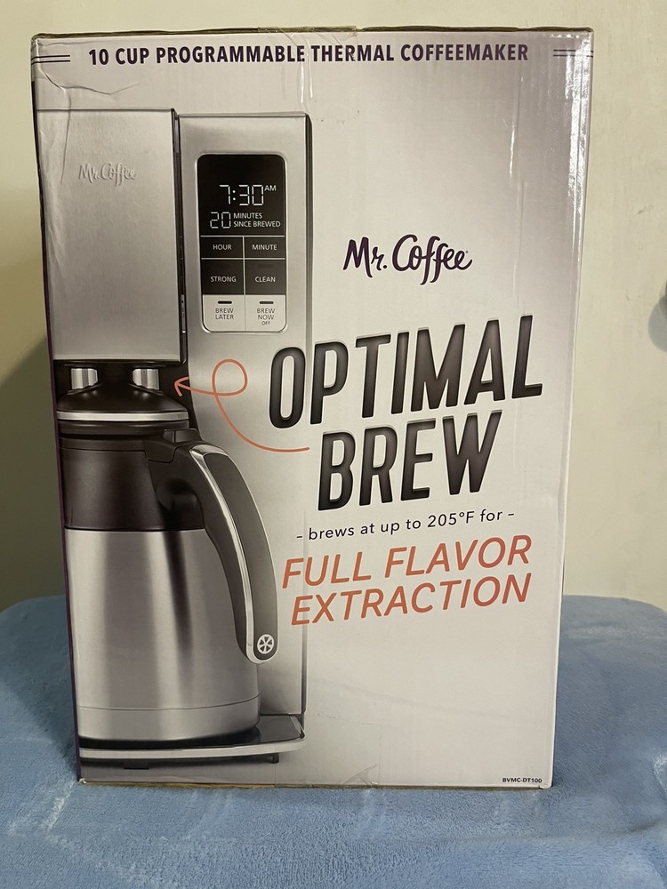 Mr. Coffee 10 Cup Programmable Thermal Coffeemaker, Optimal Brew