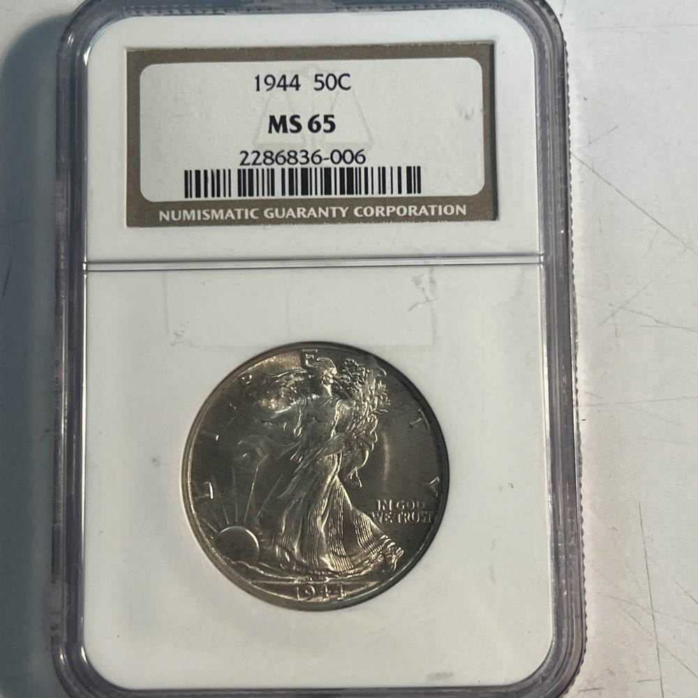 1944 Walking Liberty Half Dollar NGC MS65