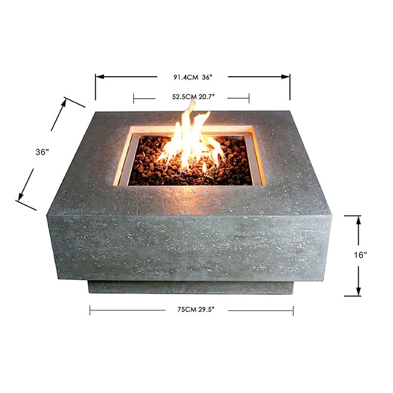 Elementi Manhattan Fire Table-Natural Gas