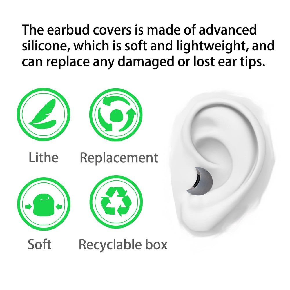 MQIMY Silicone Replacement Earbud Tips Covers Eartips multicolour/01