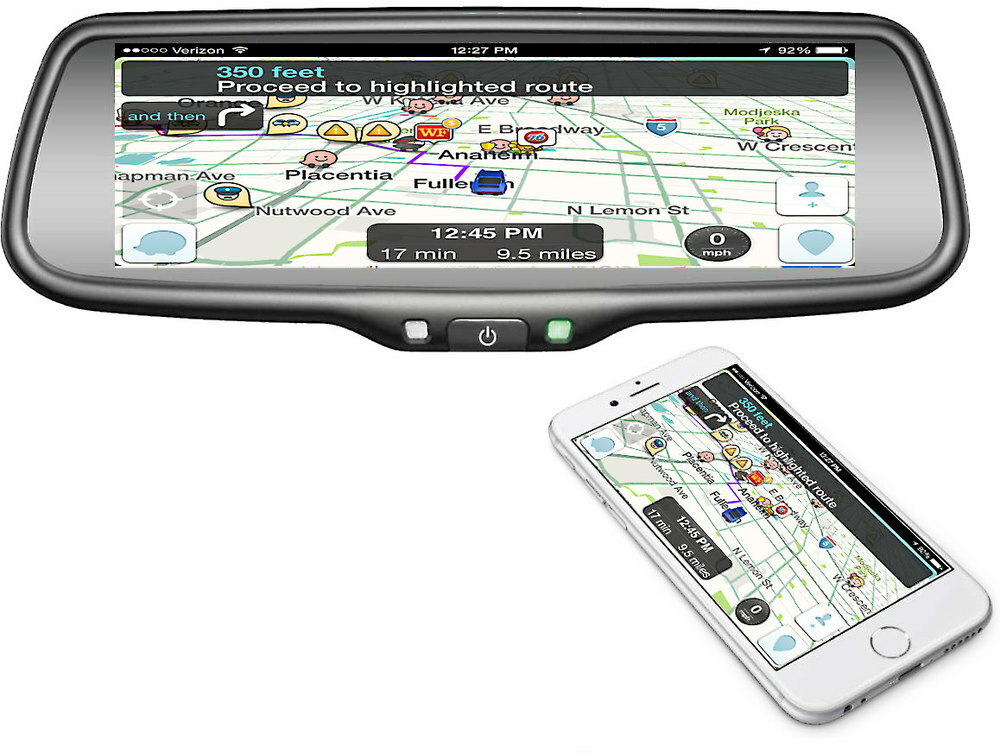 Boyo VTW73M  7.3" Replacement Mirror with Screen Mirroring